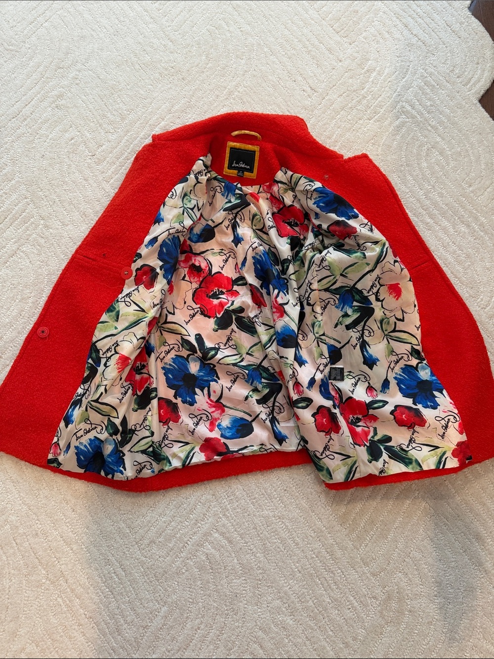 Sam Edelman Orange Double Breasted Coat - Picture 4 of 5